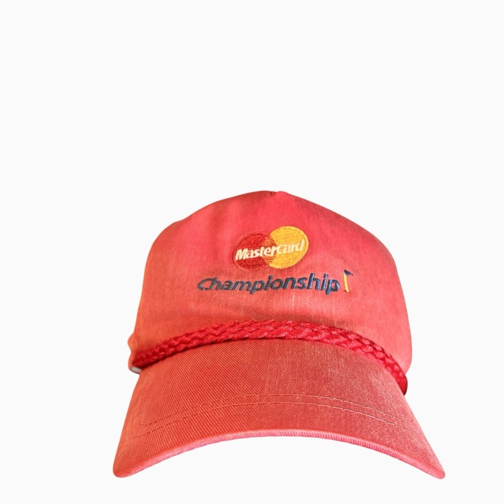 Vintage Mastercard Championship Hat Cap Retro Golf Hat Front Rope